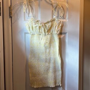 Princess Polly Yellow and White Summer Dress
